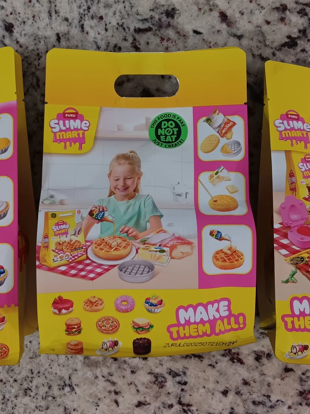 Slime Mart Realistic Slime Food - Waffles, Fruit Tart, Strawberry Cheesecake